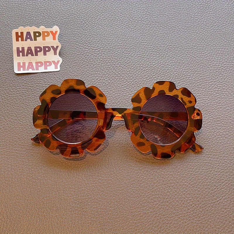 Cute Flower Round Glasses