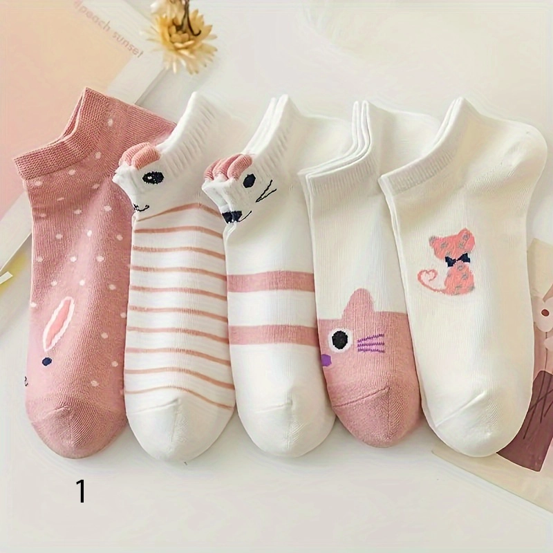 Cartoon Cat Print Socks