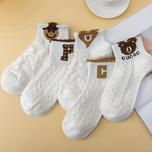 Socks Alphabeth & Bear Print